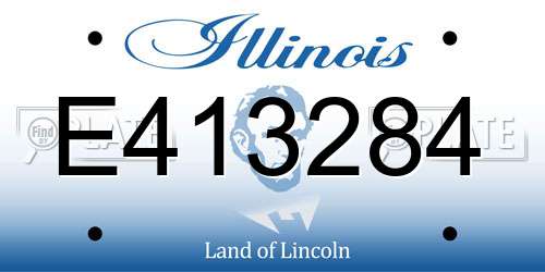 E413284 Illinois License Plate