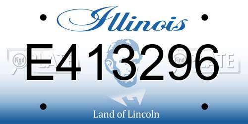 E413296 Illinois License Plate