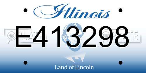 E413298 Illinois License Plate