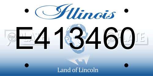 E413460 Illinois License Plate