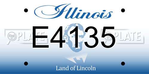 E4135 Illinois License Plate