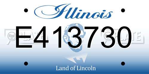 E413730 Illinois License Plate
