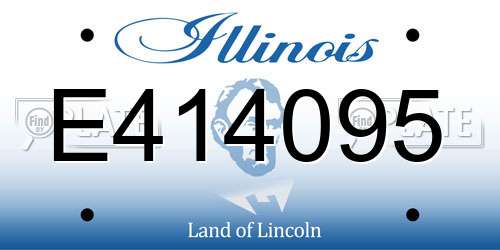 E414095 Illinois License Plate