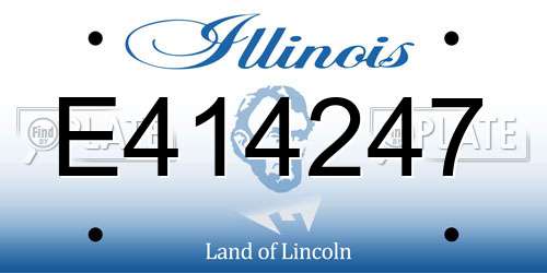 E414247 Illinois License Plate