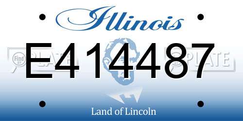 E414487 Illinois License Plate