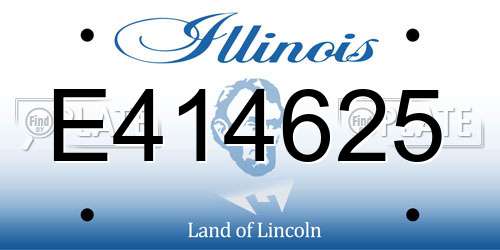 E414625 Illinois License Plate