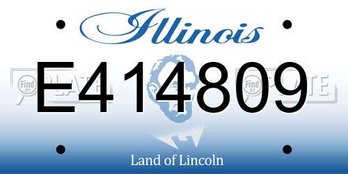 E414809 Illinois License Plate