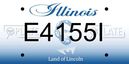 E4155I Illinois License Plate
