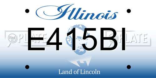 E415BI Illinois License Plate