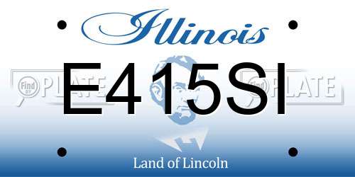 E415SI Illinois License Plate