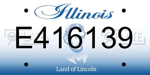 E416139 Illinois License Plate