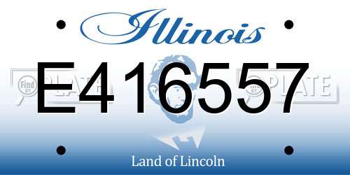 E416557 Illinois License Plate