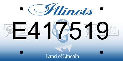 E417519 Illinois License Plate