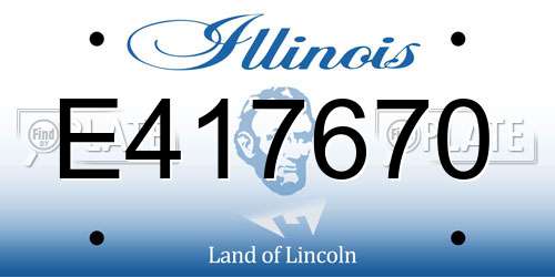 E417670 Illinois License Plate