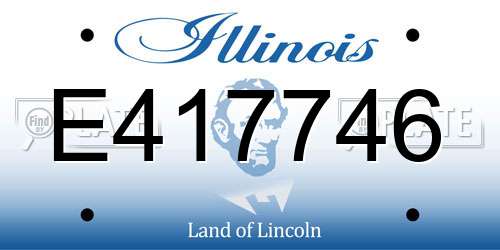 E417746 Illinois License Plate