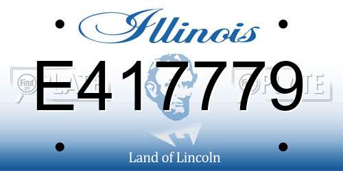 E417779 Illinois License Plate