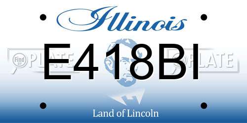 E418BI Illinois License Plate