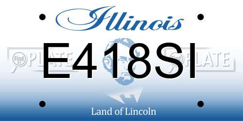 E418SI Illinois License Plate