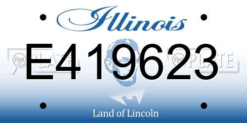 E419623 Illinois License Plate