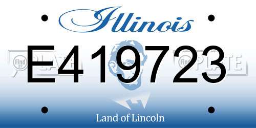 E419723 Illinois License Plate