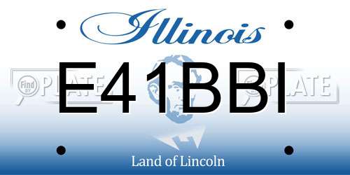 E41BBI Illinois License Plate
