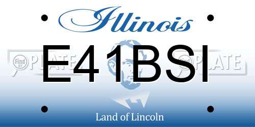 E41BSI Illinois License Plate