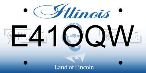 E41OQW Illinois License Plate
