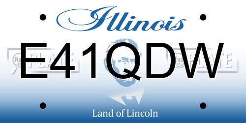 E41QDW Illinois License Plate