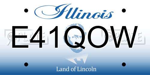 E41QOW Illinois License Plate