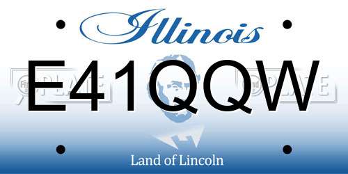 E41QQW Illinois License Plate