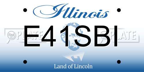 E41SBI Illinois License Plate
