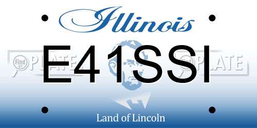 E41SSI Illinois License Plate