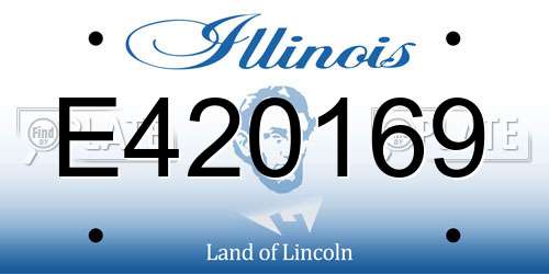 E420169 Illinois License Plate