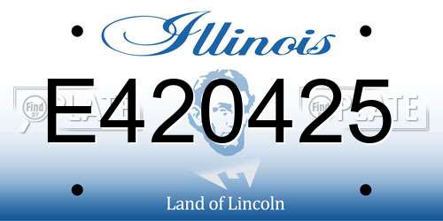 E420425 Illinois License Plate