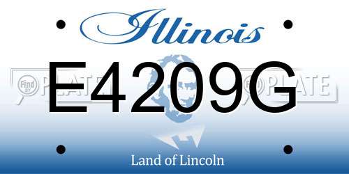 E4209G Illinois License Plate