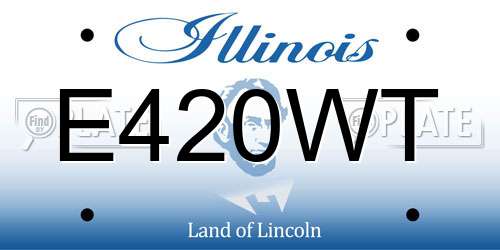 E420WT Illinois License Plate