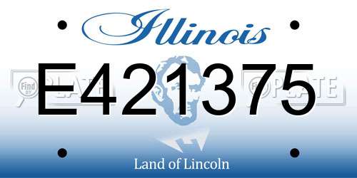 E421375 Illinois License Plate