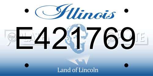 E421769 Illinois License Plate
