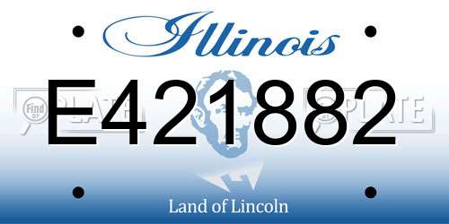 E421882 Illinois License Plate