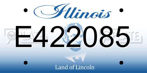 E422085 Illinois License Plate