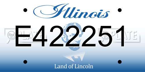 E422251 Illinois License Plate
