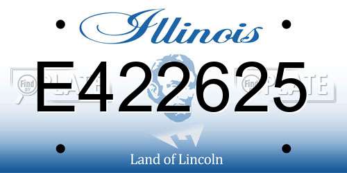 E422625 Illinois License Plate