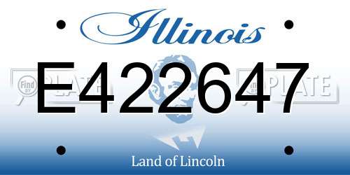 E422647 Illinois License Plate