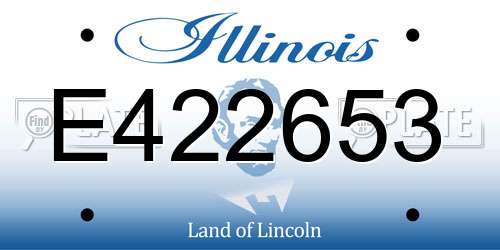 E422653 Illinois License Plate