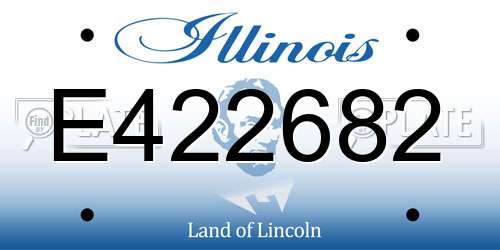 E422682 Illinois License Plate