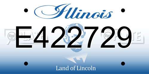 E422729 Illinois License Plate