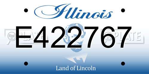 E422767 Illinois License Plate