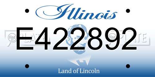 E422892 Illinois License Plate