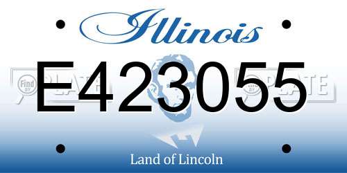 E423055 Illinois License Plate