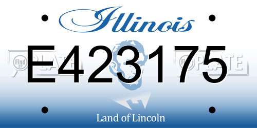 E423175 Illinois License Plate